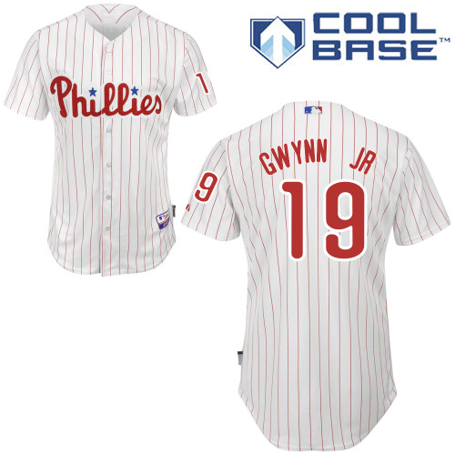 Tony Gwynn Jr #19 MLB Jersey-Philadelphia Phillies Men's Authentic Home White Cool Base Baseball Jersey